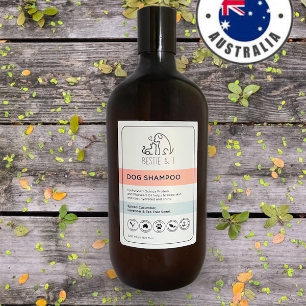 Shampooing haut de gamme pour chien sans sulfate pH équilibré Fabriqué en Australie Sûr végétalien
