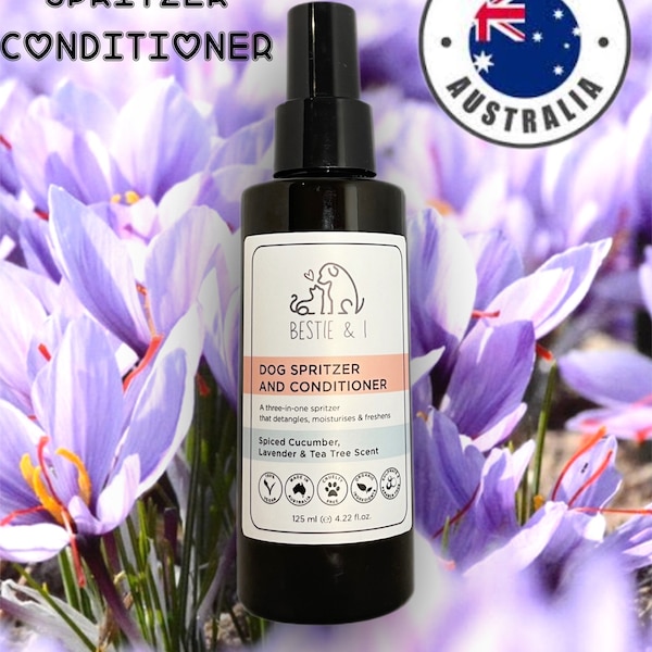 Premium Dog Conditioner Spray Vegan Safe Easy to brush Silky No Parabens Made in Australia