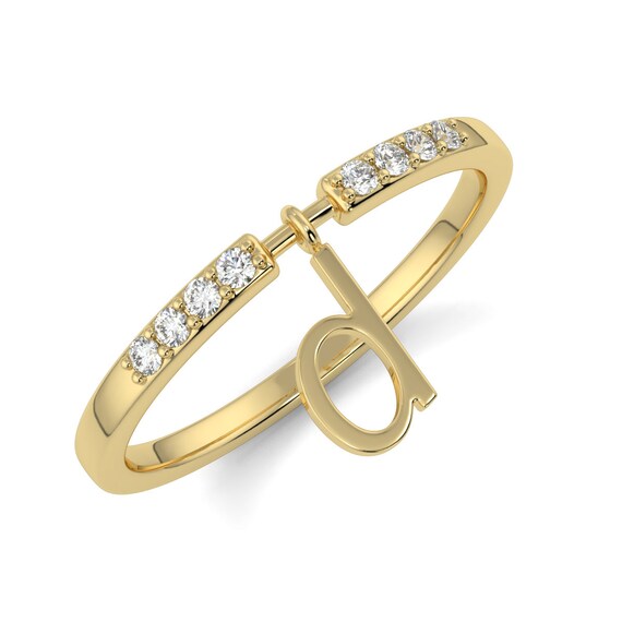 D name gold ring discount