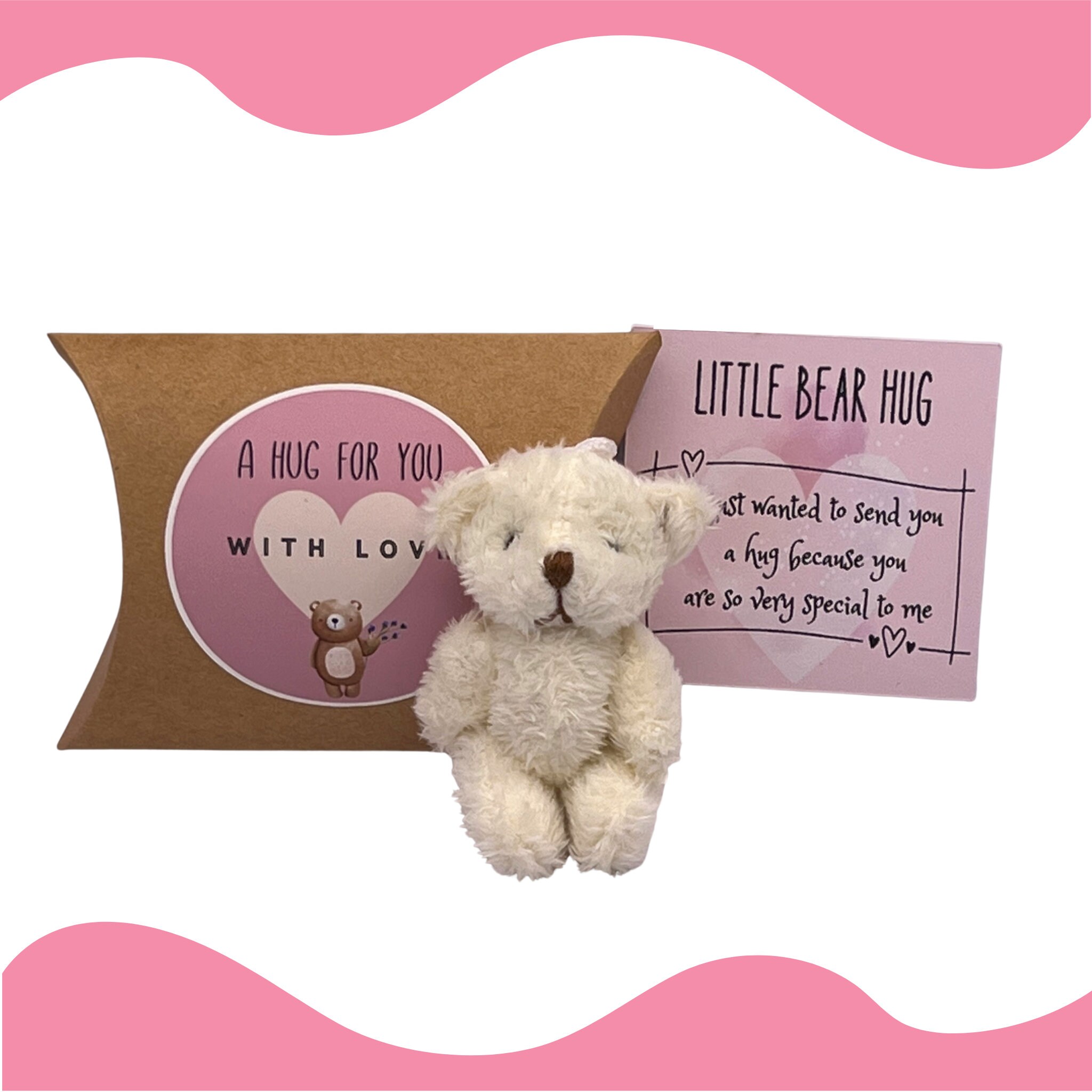 Mini Teddy Bear Hug Gift Mini Bear Hug I Love You Gift Etsy UK