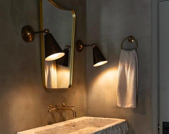 Chiseled Rough Travertine Wall Mount Sink | Raw Bathroom Sink | Weathered Bathroom Sink | Custom Vanity Top | Powder Room Sink