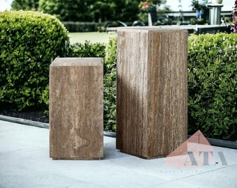 Free Shipping Travertine Stands Travertine Pedestals Travertine End Tables Silver Travertine Stands