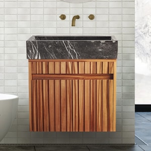 Custom Solid Wood Vanity, Luxury Wood Vanity, Hardwood Cabinet, Handcrafted Bathroom Cabinet, Chestnut Vanity