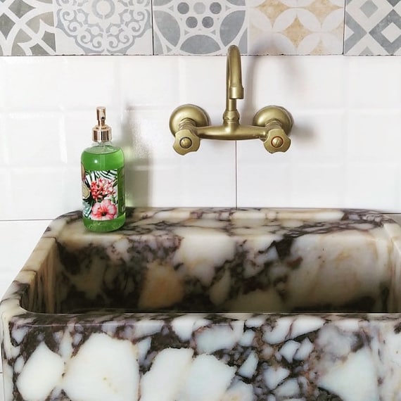 Wall-Mounted Marble Bathroom Sink
