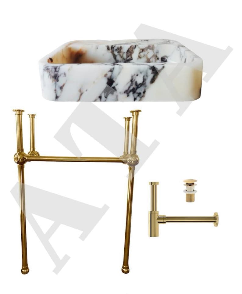 Free Shipping Chrome Sink Legs Bathroom Sink Console Legs Etsy