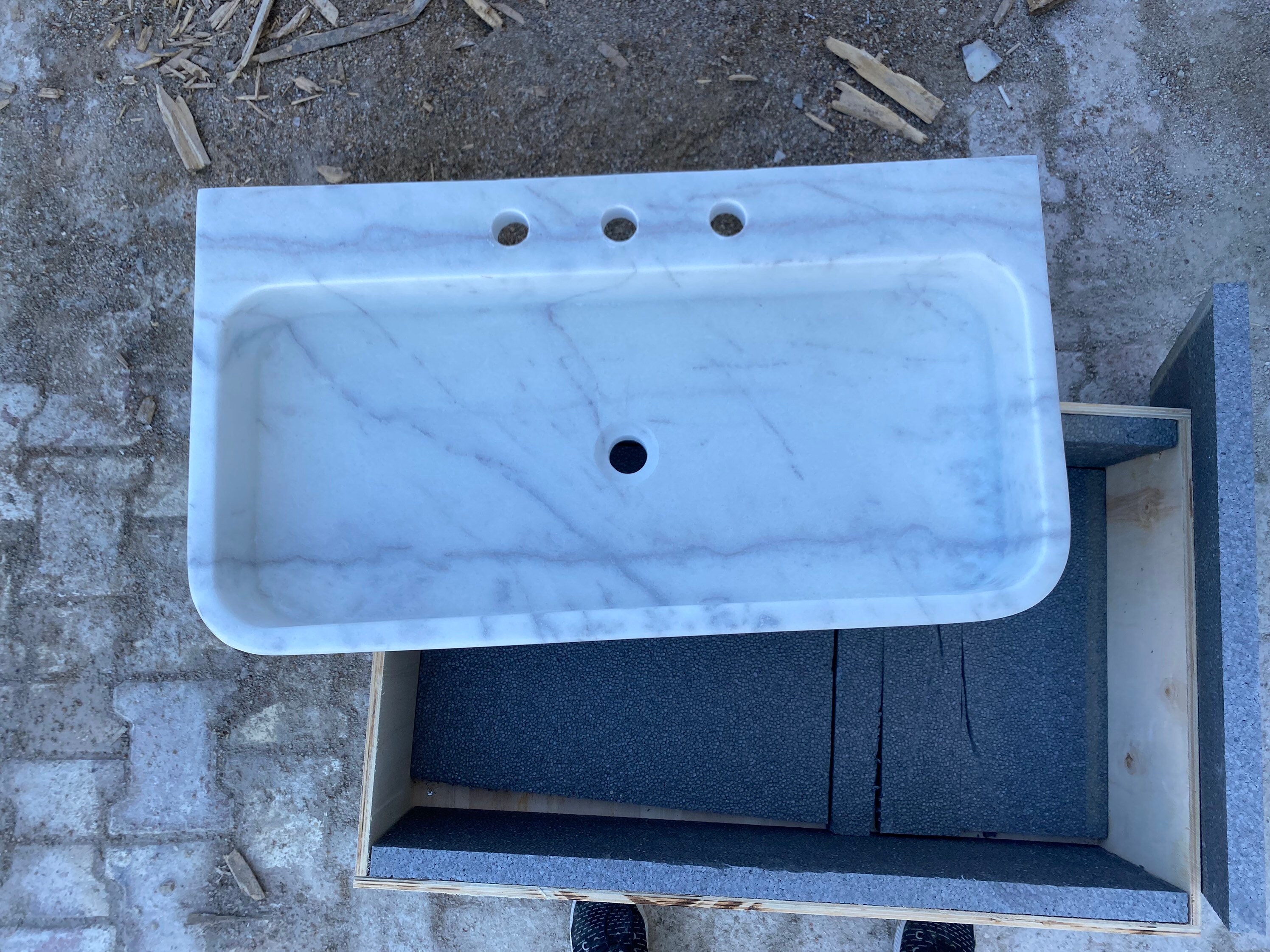 Carrara Marble Sink Wall Mount Marble Sink Marble Bathroom Etsy