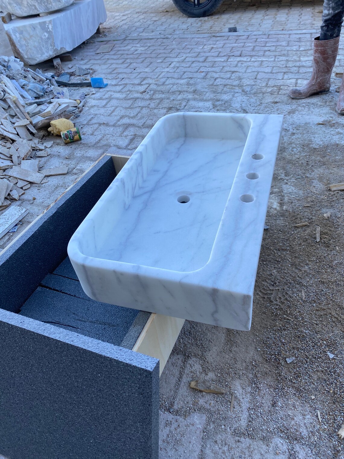 Black Marble Sink Nero Marquina Wall Mount Marble Sink Marble Etsy