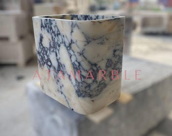 Sculptural Calacatta Marble Basin for Modern Bathrooms
