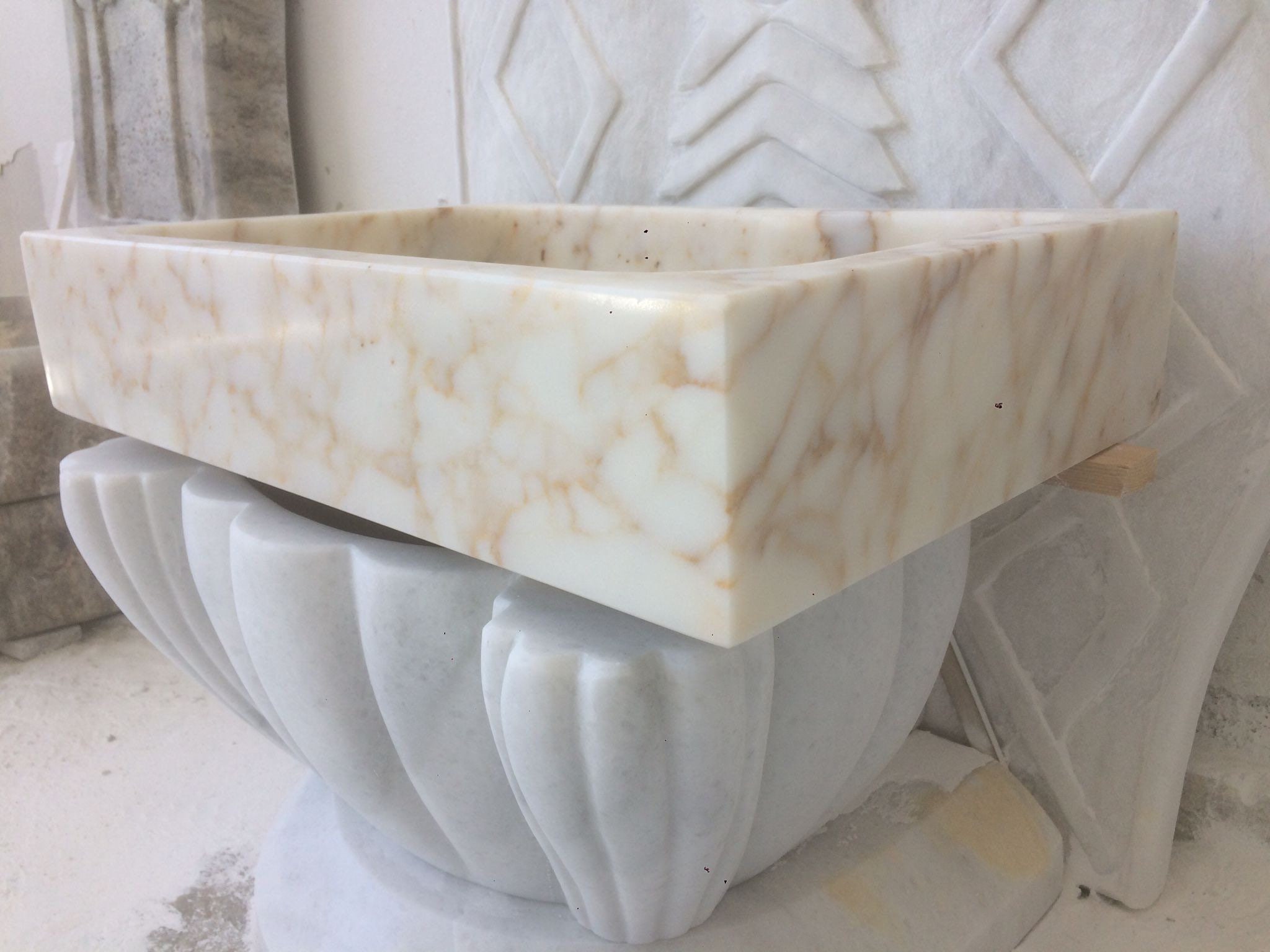 Custom Marble Sink Wall Mount Marble Sink Marble Bathroom Sink Etsy
