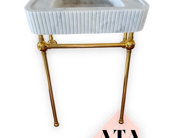 REAL BRASS Sink Legs Brass Sink Console Legs Custom Sink Legs Decorative Sink Legs Gold Sink Console Brass Sink Base