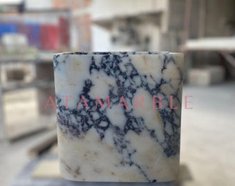 Minimal Calacatta Marble Basin for Refined Bathroom Design