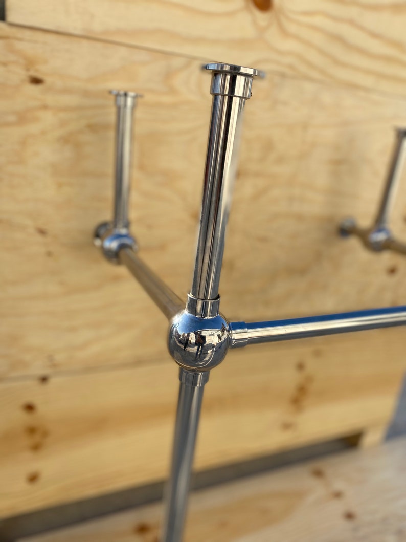 Free Shipping Chrome Sink Legs Bathroom Sink Console Legs Etsy