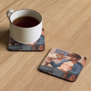 Stardew Valley Shane Chicken Drinking Coasters - Home Decor - House Warming Gift - Coffee Coasters