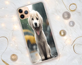 Happy Golden Retriever iPhone Case, Protective Pup Design