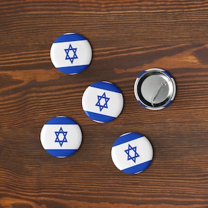 Israel Flag Pin | Israel Pin | Set of 5 Pin Buttons