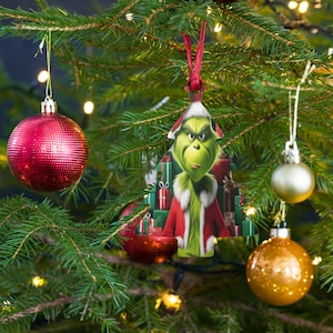Weihnachten 3D Mean Green Guy Weihnachtsbaumschmuck, 3D Weihnachtsbaum Ornamente, Retro Weihnachten, Weihnachtsverzierungen, Weihnachtsgeschenk,