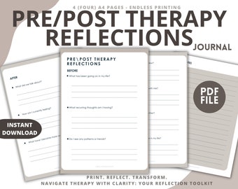 Pre and Post Therapy Notes Printable Mental Health Resource Dbt Therapy Session Tool