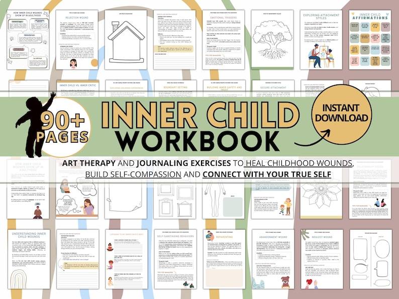 Inner Child Healing Workbook: Art Therapy, Journaling (PDF Download) - Etsy