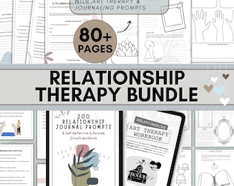 Relationship Therapy Bundle: Journal Prompts & Art Therapy (PDF)