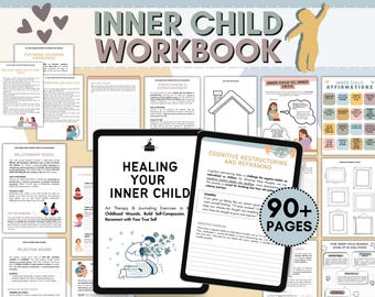 Werkboek Inner Child Healing, kunstzinnige therapie, journaling (pdf-patroon), oefeningen voor volwassenen