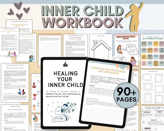Inner Child Healing Workbook, Art Therapy, Journaling (PDF Pattern), Who Am I