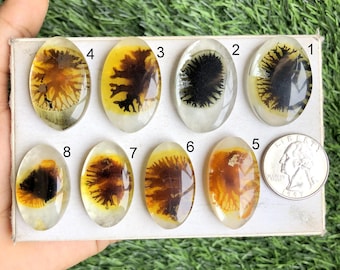 Scenic Agate Doublet Cabochon, Natural Semi Precious Gemstone For Jewelry Making, Handmade Gemstone, Loose Gemstone LOT - S84