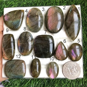 Cabochon di pietra preziosa multi-labradorite, pietra preziosa semipreziosa naturale per la creazione di gioielli, pietra preziosa fatta a mano, ciondolo di design, lotto sfuso-173