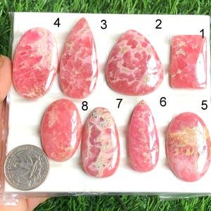 Rhodochrosit Cabochon, natürlicher Halbedelstein für die Schmuckherstellung, heilender Edelstein, handgemachter Edelstein, Geschenk für Frau LOT -134