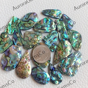 Cabujón de concha de abulón, formas y tamaños de mezcla de lotes al por mayor, la mejor concha de abulón natural para joyería y fabricación de artesanías diy,