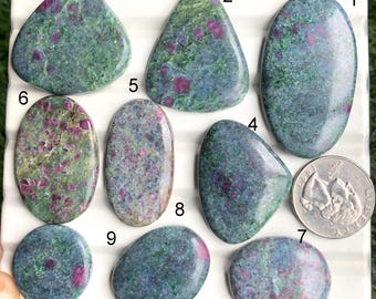Ruby Kyanite Gemstone Cabochon, Natural Semi Precious Gemstone For Jewelry Making, Healing Gemstone, Energy Crystal, Gift For Her lot-433