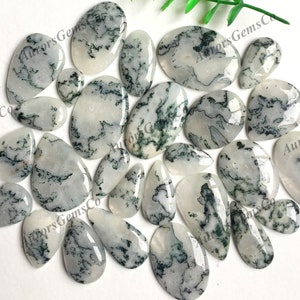 Lote de atacado de cabochão de ágata solar de musgo de alta qualidade, formas e tamanhos mistos, melhor ágata de musgo solar natural para fazer joias e artesanato DIY