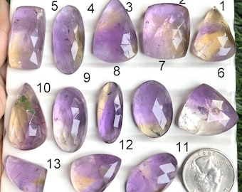 SELECTED Ametrine Faceted Cabochon, Natural Semi Precious Gemstone For Jewelry Making, Ametrine Wire Wrapping Jewelry LOT-568