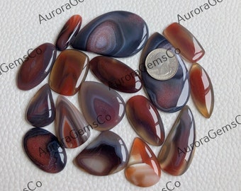 Roter Botswana Achat Cabochon Großhandelslot, Mix-Formen und Größen, natürlicher roter Botswana Achat für Schmuck & DIY Handwerk, Wintermode,