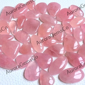 Cabochões de quartzo rosa de alta qualidade, pedras preciosas no atacado, pedras preciosas em massa, quartzo rosa, formas e tamanhos mistos, melhor quartzo rosa, rocha de quartzo