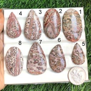 Leopard Skin Jasper Cabochon, Natural Semi Precious Gemstone For Jewelry Making, Handmade Jewelry, Gemstone Jewelry, lot-269