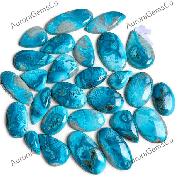 Shattuckite Cabochon Wholesale Lot, Mix Shapes and Size, Aqua Color Shattuckite for jewelry & DIY Craft making