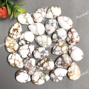 Wild Horse Jasper 12x16mm Cabochons, CALIBRATED Pear Shape Gemstone 10 Pcs Lot For Jewelry Making, Wild Horse Use For Handmade Jewelry