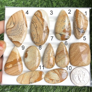 Picture Jasper Cabochon, Natural Semi Precious Gemstone For Jewelry Making, Birthstone Jewelry, Wire Wrapping endant lot-332