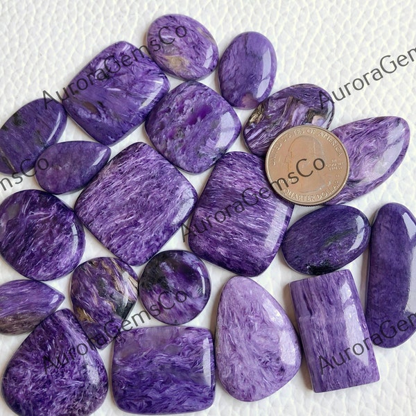 Charoite Cabochon Wholesale Lot, Mix Shapes and Size, Best Natural Charoite for jewelry & DIY Craft making,