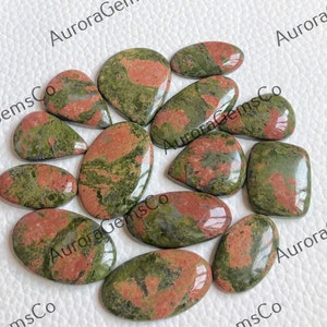 Natura Unakite Jasper Gemstone Cabochão, Lote de atacado Misture formas e tamanhos, Melhor Jaspe Unakite Natural para joias e artesanato DIY