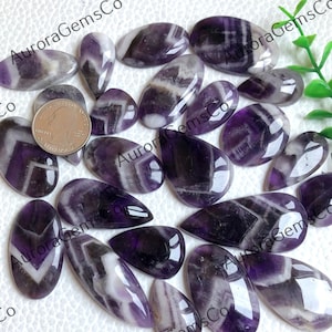 Lote de atacado de cabochão de ametista Chevron, formas misturadas e tamanho por peso, pedras preciosas semipreciosas naturais para fazer joias
