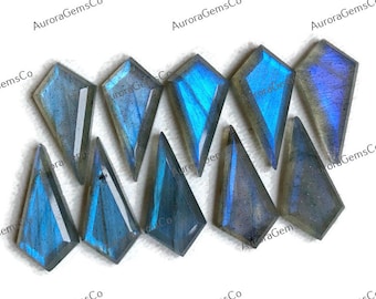 Natural Blue Labradorite Kite Shape 10 Pieces 10x20mm, Calibrated Kite Shape Jewelry Making Labradorite Loose Gemstone, Healing Crystal