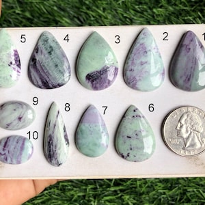 Cabochon di kammererite, pietra preziosa semipreziosa naturale per la creazione di gioielli, gioielli fatti a mano, gioielli unici per lei, gemme curative LOT - S30