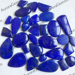 Lote de cabochão de lápis-lazúli por atacado, formas e tamanhos mistos, o melhor lápis-lazúli natural para fazer joias e artesanato DIY