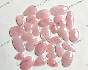 Beautiful Rose Quartz Faceted Cabochons, Wholesale Gemstones, Bulk Gemstone, Rose Quartz, Mix Shapes and Size For Jewelry Making