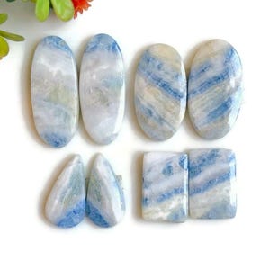 Paires de cabochons Scheelite, Paires de pierres semi-précieuses naturelles pour la fabrication de boucles d'oreilles, Bijoux faits main, Bijoux de créateur, Pierres précieuses en vrac