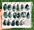 Moss Agate Gemstone Cabochon, Natural Semi Precious Gemstone For Jewelry Making, Hand Polished  Healing Jewelry, Loose Gemstone  lot-139 product logo