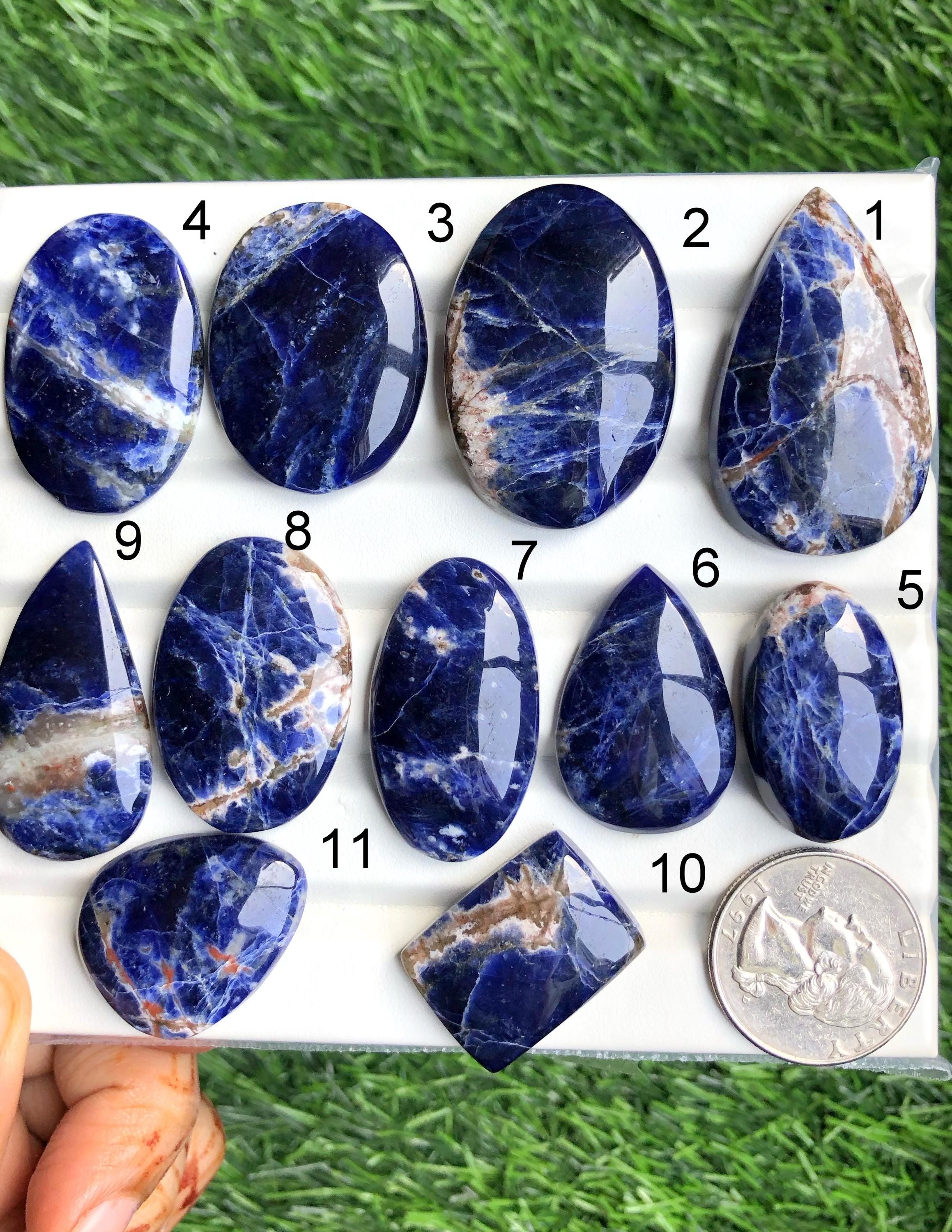 Pendentif Sodalite Pierre Naturelle Minérale 2 Cm - Neuf Avec étiquettes OxcmoBijoux