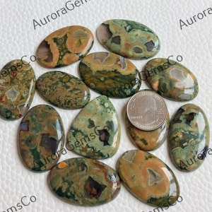 Cabochon di pietra preziosa riolite, bellissima pietra preziosa per la creazione di gioielli, cabine lucidate a mano, cristallo curativo