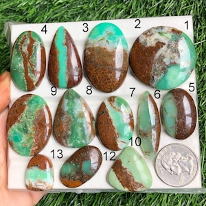 Piedra preciosa de crisoprasa, cabujón de crisoprasa, joyería DIY, colgante de piedra preciosa, colgante hecho a mano, piedra preciosa curativa, lote 253